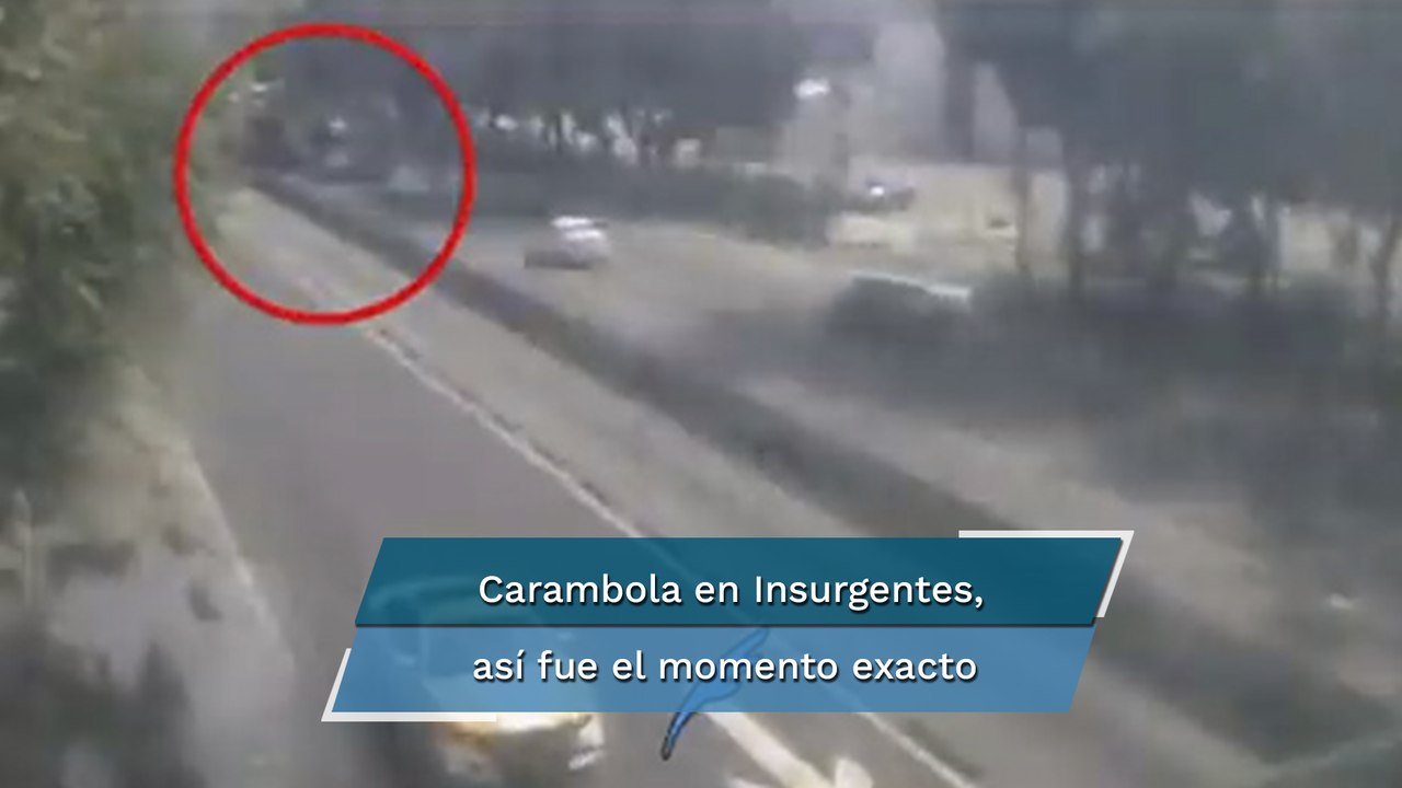 Insurgentes Norte. Captan momento exacto de la carambola