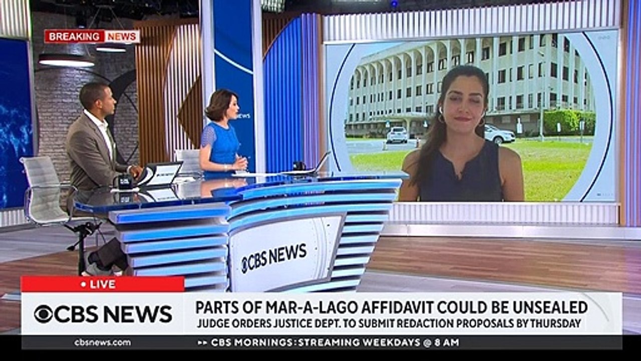 DOJ concerned about disclosing names that appear in Mar-a-Lago affidavit