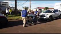 Motociclista fica ferida em acidente de trânsito no Bairro Pacaembu