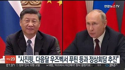 "시진핑, 다음달 우즈벡서 푸틴 등과 정상회담 추진"