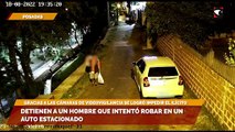 Detienen a un hombre que intentó robar en un auto estacionado