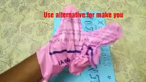 HOW TO MAKE PLASTIC HAND GLOVES __ EASY TO MAKE HAND GLOVES __ CRAFTINVENTION(360P)