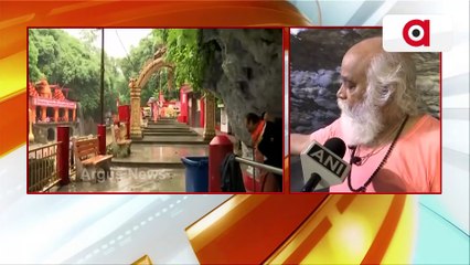 River Tamasa in spate near Tapkeshwar Mahadev temple in Dehradun following continuous rains