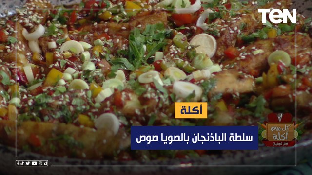 طريقة عمل سلطة الباذنجان بالصويا صوص مع الشيف فيفيان فريد