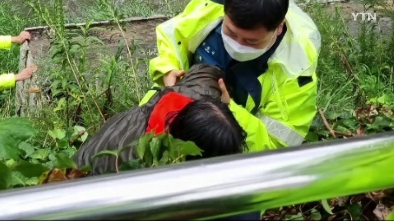부산 온천천 폭우로 침수...60대 여성 산책 중 고립돼 / YTN