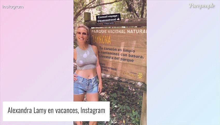 Alexandra Lamy en lingerie dans la jungle : Cheveux mouillés et culotte  satinée, elle se lâche - Vidéo Dailymotion