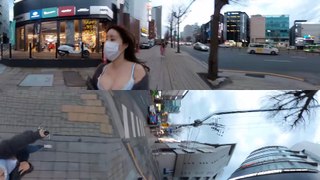 VR 360  5.7K 초고화질 - 보일락말락 마실가기♡  - Walking  Gangnam  VR  - VROK - 오큘러스퀘스트2