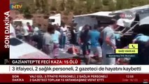 Gaziantep'te çalışma arkadaşını kaybeden İHA muhabiri canlı yayında gözyaşlarını tutamadı