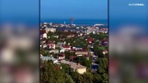 شاهد: هجوم بطائرة مسيّرة على مقر الأسطول الروسي في البحر الأسود