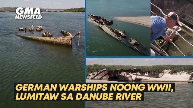 German warships noong WWII, lumitaw sa Danube River | GMA News Feed
