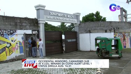 Occidental Mindoro, Camarines Sur at 4 LGU, ibinaba sa COVID Alert Level 1 status simula Aug. 16-31 | News Live