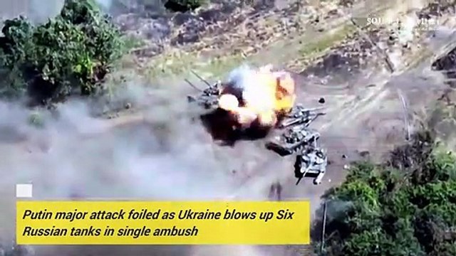 Today : Terrible Attack, Ukrainian troops blows up SIX Russian tanks in single ambush