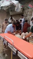 Madadgar-15 Call Centre received a call informing about an elderly man lying on footpath in unconscious condition in hijrat colony.