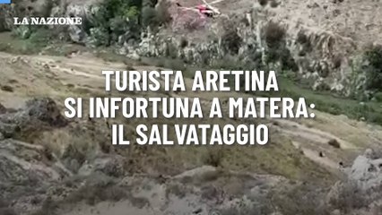 Turista aretina si infortuna a Matera: il salvataggio