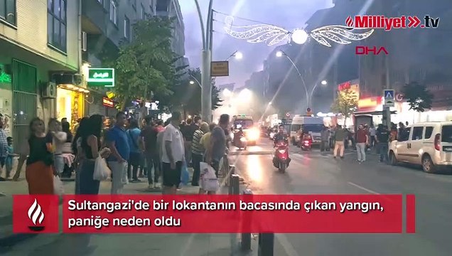 Sultangazi'de lokantada çıkan yangına itfaiye müdahale etti