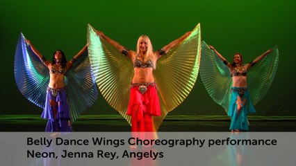 "Wings of Isis" bellydance performance - Neon, Angelys, Jenna Rey