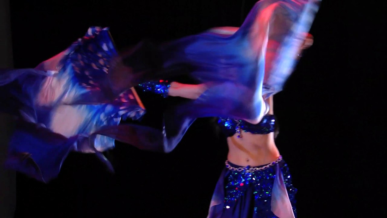 "Fighting Fish" - belly dance fan veils performance by Tanna Valentine and Yoshina
