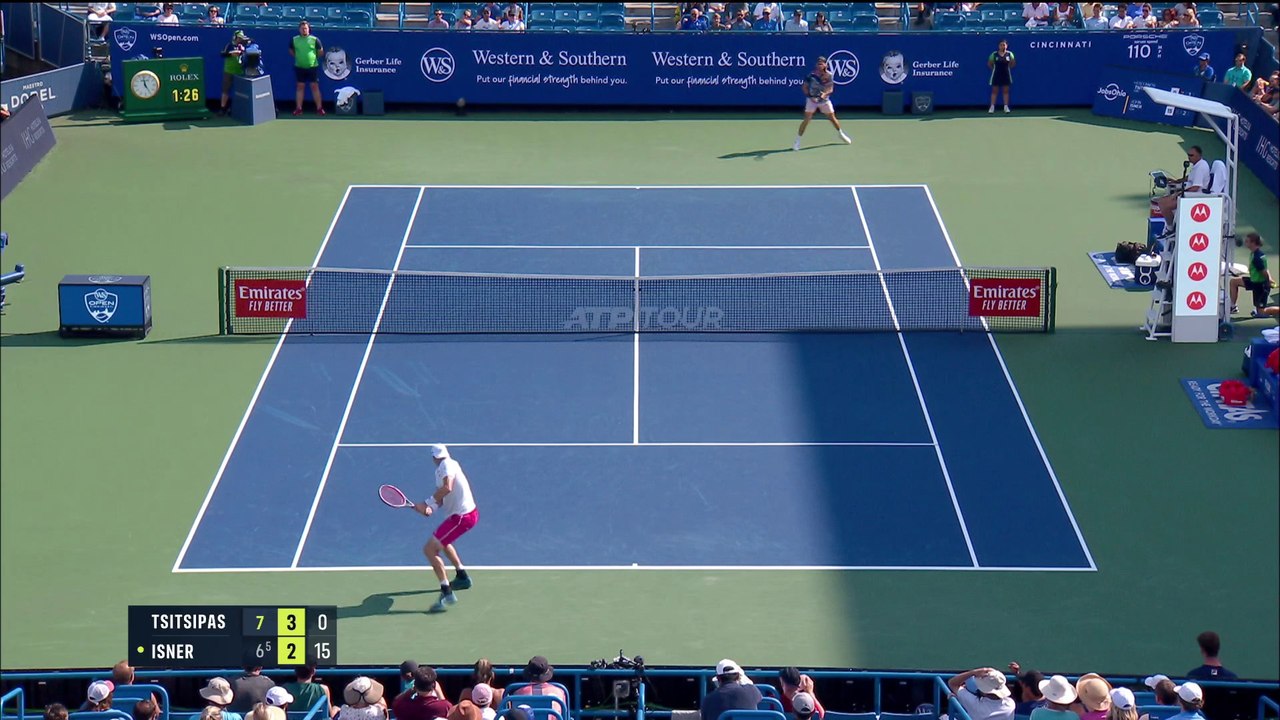 Tsitsipas v Isner | ATP Cincinnati | Match Highlights