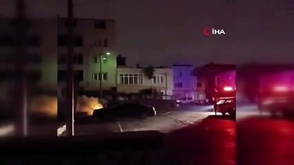 Bursa’da park halindeki otomobil alev topuna döndü