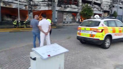 Incendio de una nave en Utrera