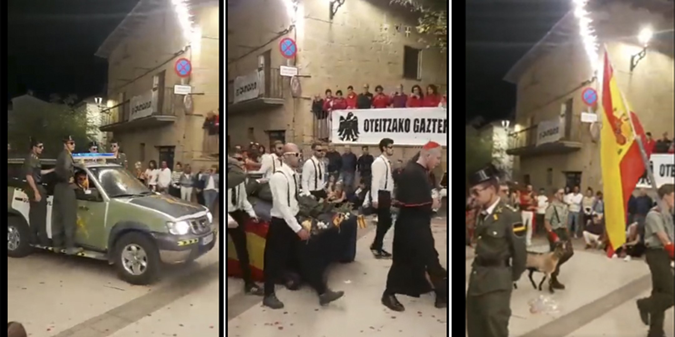 La ofensiva burla a la Guardia Civil, La Legión y Franco en las fiestas de  Oteiza (Navarra)