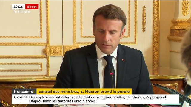 Emmanuel Macron prend la parole au conseil des ministres Ce que nous sommes en train de vivre est de l'ordre d'une grande bascule celle de la fin de l'abondance