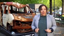 Butça'da kurşunlandıktan sonra yanan araç Berlin'de sergileniyor