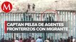 Agente fronterizo 'taclea' a migrante para detenerlo en frontera de México y EU