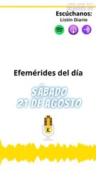 Efemérides domingo 21 de agosto