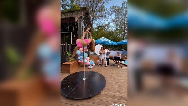 Bebek cinsiyet belirleme partisinde skandal görüntü: Bikinili dansçılar tartışma yarattı