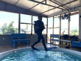 Türkiye'de tek 'denizsiz dalış' eğitimi