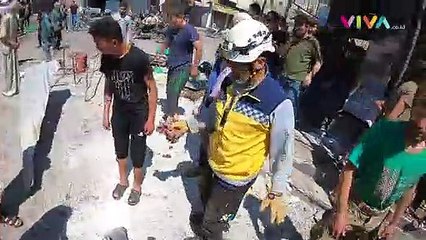 Roket Menghantam Pasar di Suriah, Mayat Berserakan.