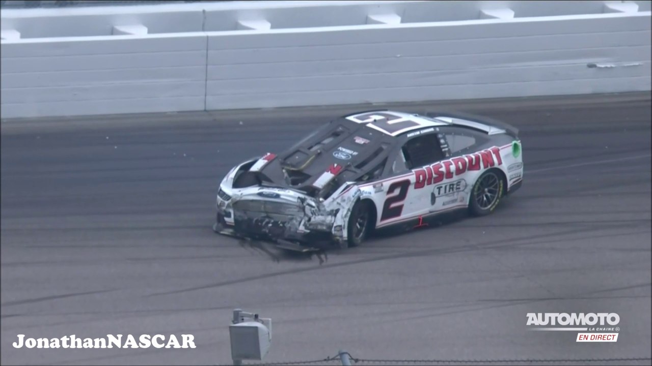 Cindric Big Crash Michigan 2022 NASCAR Cup Series