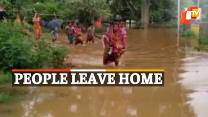 Watch: Heavy Flood In Keonjhar's Anandapur, People Move To Safer Places