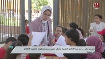 شمس دياب .. صاحبة الأنامل الذهبية وأصغر مدربة رسم متطوعة لتعليم الأطفال في دمياط