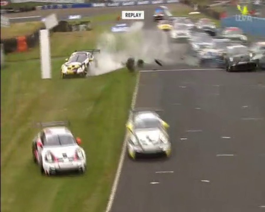 Porsche Carrera Cup UK 2022 Knockhill Race 1 Big Crash Start