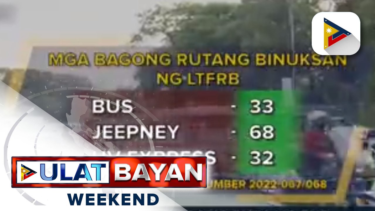 Nasa 130 ruta ng PUB, PUJ, at UV Express, binuksan ng LTFRB