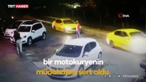 Kadıköy’de boks maçını aratmayan kavga kamerada