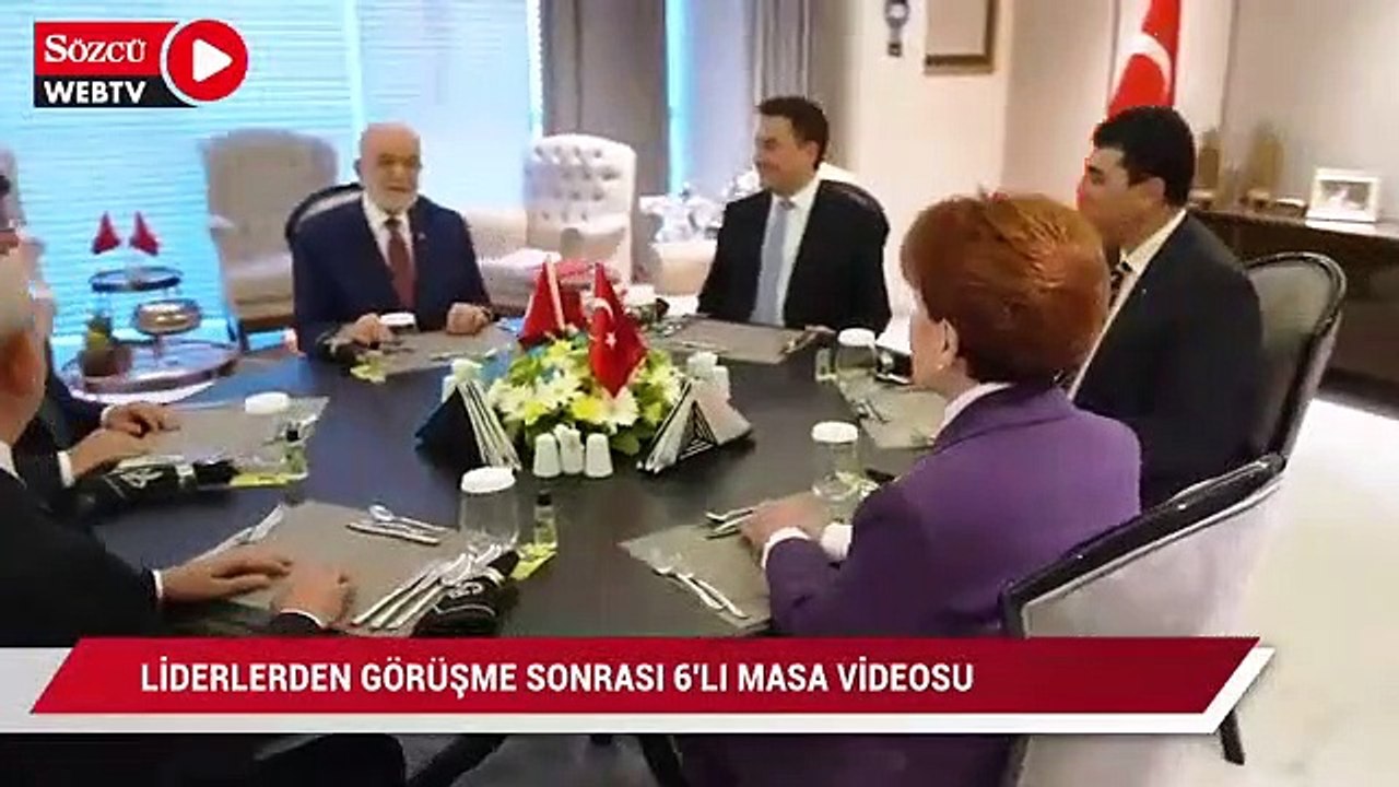 Liderlerden görüşme öncesi altılı masa videosu