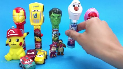 Lollipop POP UP Marvel Iron Man Hulk Disney Cars Olaf Surprise Toys