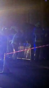 Firefighters battling the blaze at the former Crookesmoor School