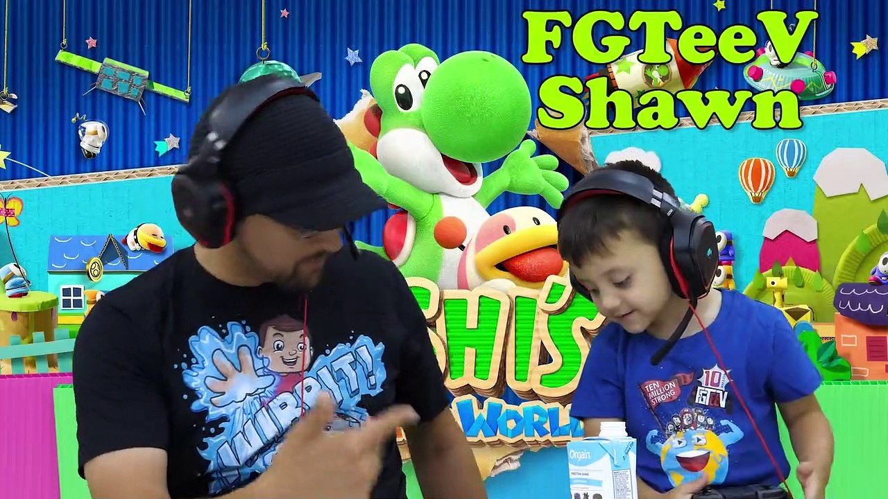YOSHI EATS SHAWN!! Yoshi's Crafted World Plays w_ FGTEEV Mario (Skit_Gameplay)