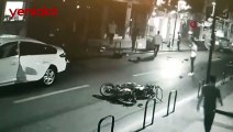 Dehşete düşüren kaza! Motosiklet sürücüsü hayatını kaybetti