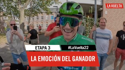 La emoción del ganador / Winner's emotion - Étape 3 / Stage 3 | #LaVuelta22