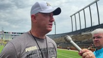 Purdue football coach Jeff Brohm discusses second scrimmage of fall camp