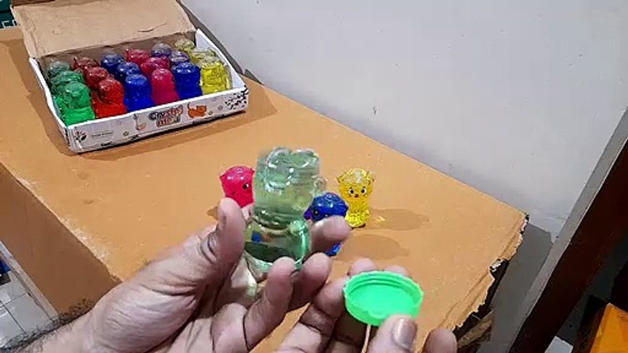 Unboxing and Review of Cute Shaped Bottle Slime Crystal Mud Putty Toy