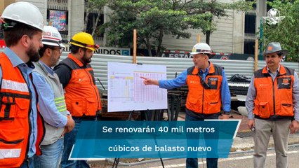 Inicia instalación de nuevo drenaje y tendido de balasto por remodelación de la Línea 1 del Metro