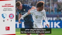 Nagelsmann happy with switched on Sane as Bayern crush Bochum