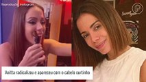 Anitta surge de cabelo curto depois de corte após beber em festa: 'Daqui a pouco está Joãozinho'