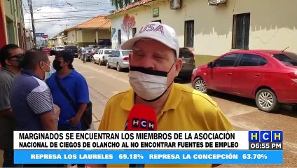¡Marginados! Miembros de Asociación Nacional de Ciegos de Olancho